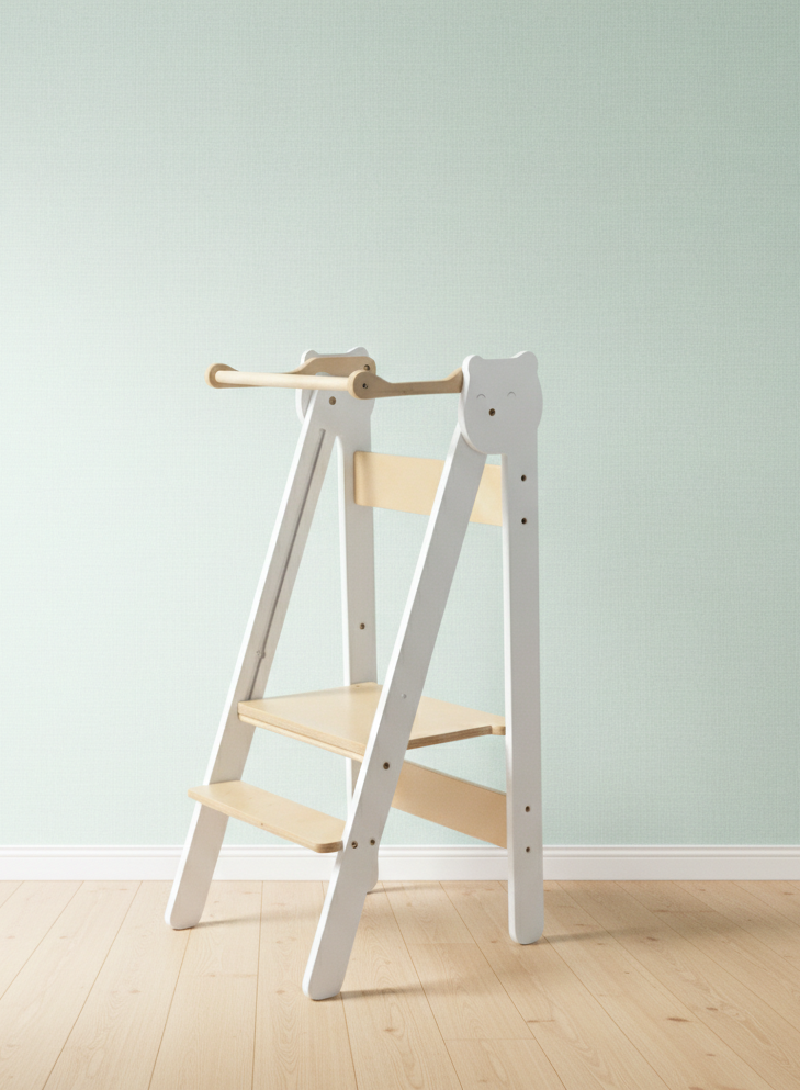 Foldable children's kitchen step stool – image 4