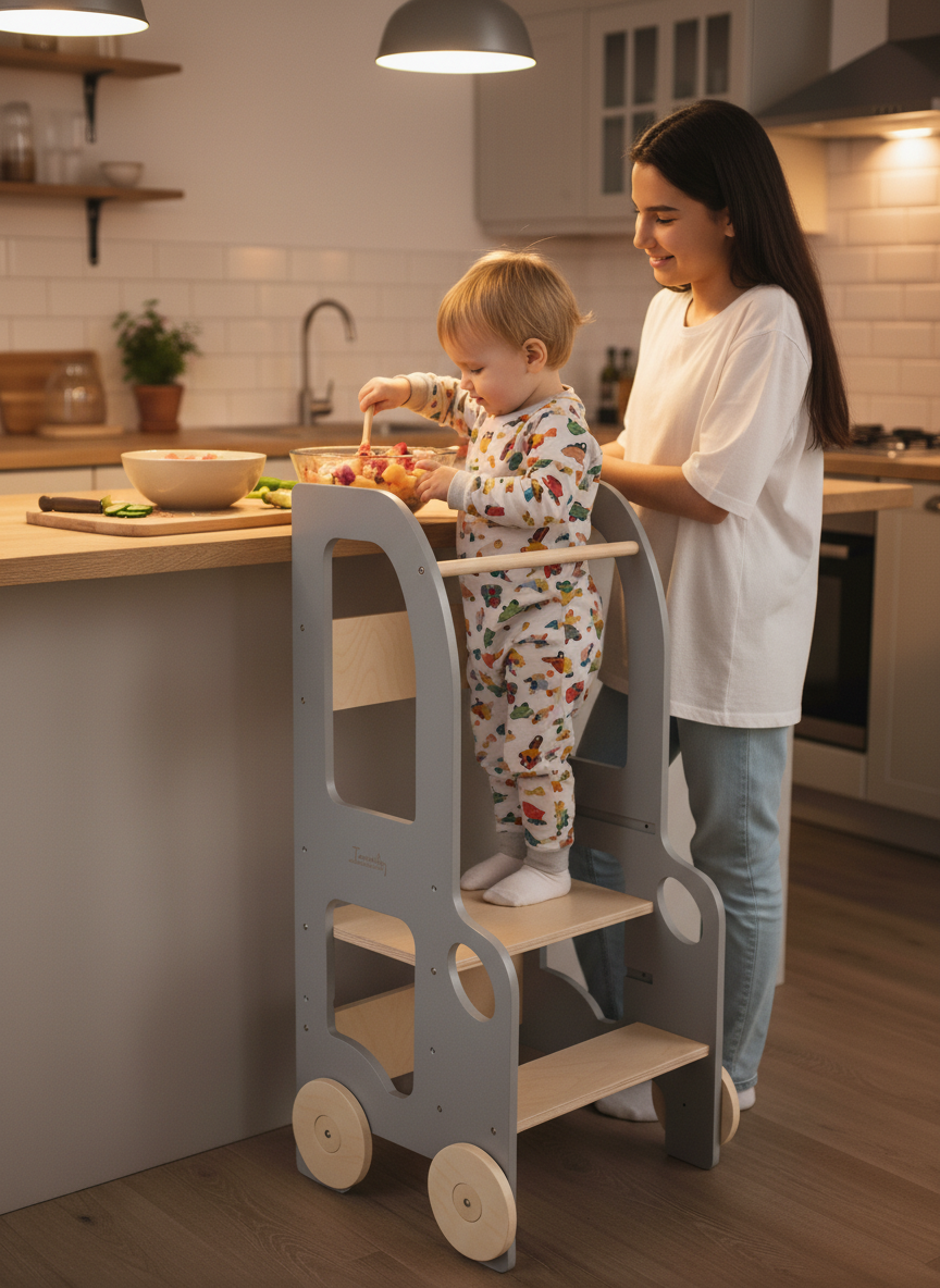 Changing heights kitchen step stool – image 11