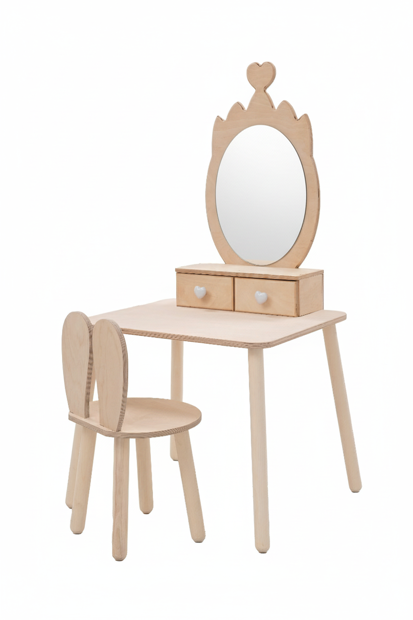 Children's mirror table with a chair – image 8