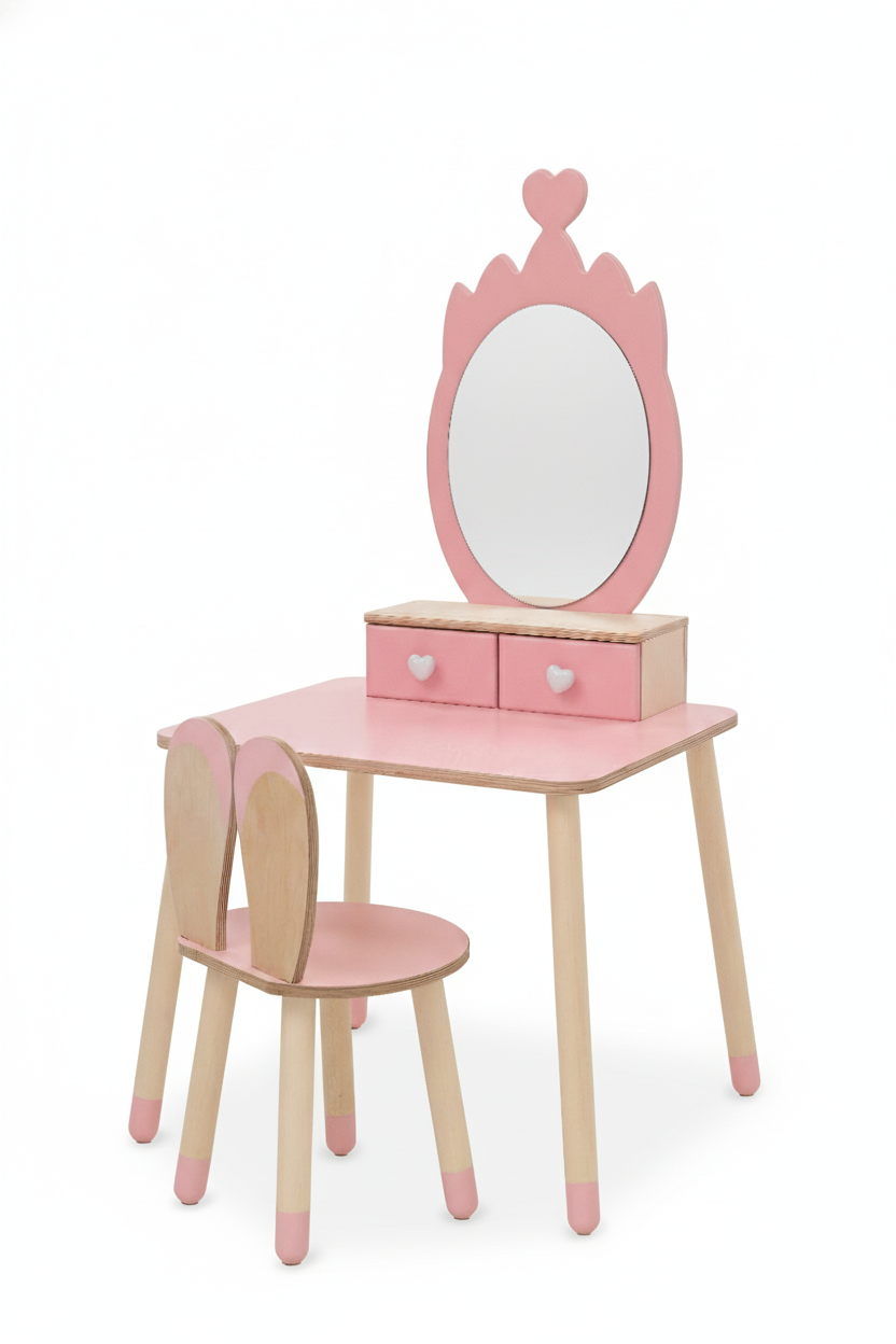 Children's mirror table with a chair – image 12