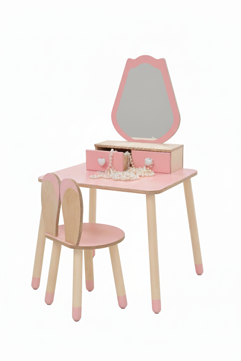 Children's mirror table with a chair – image 10