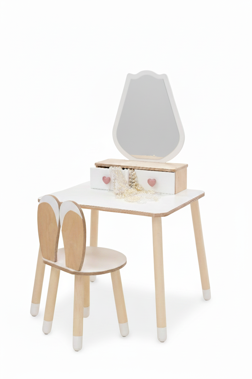 Children's mirror table with a chair – image 2