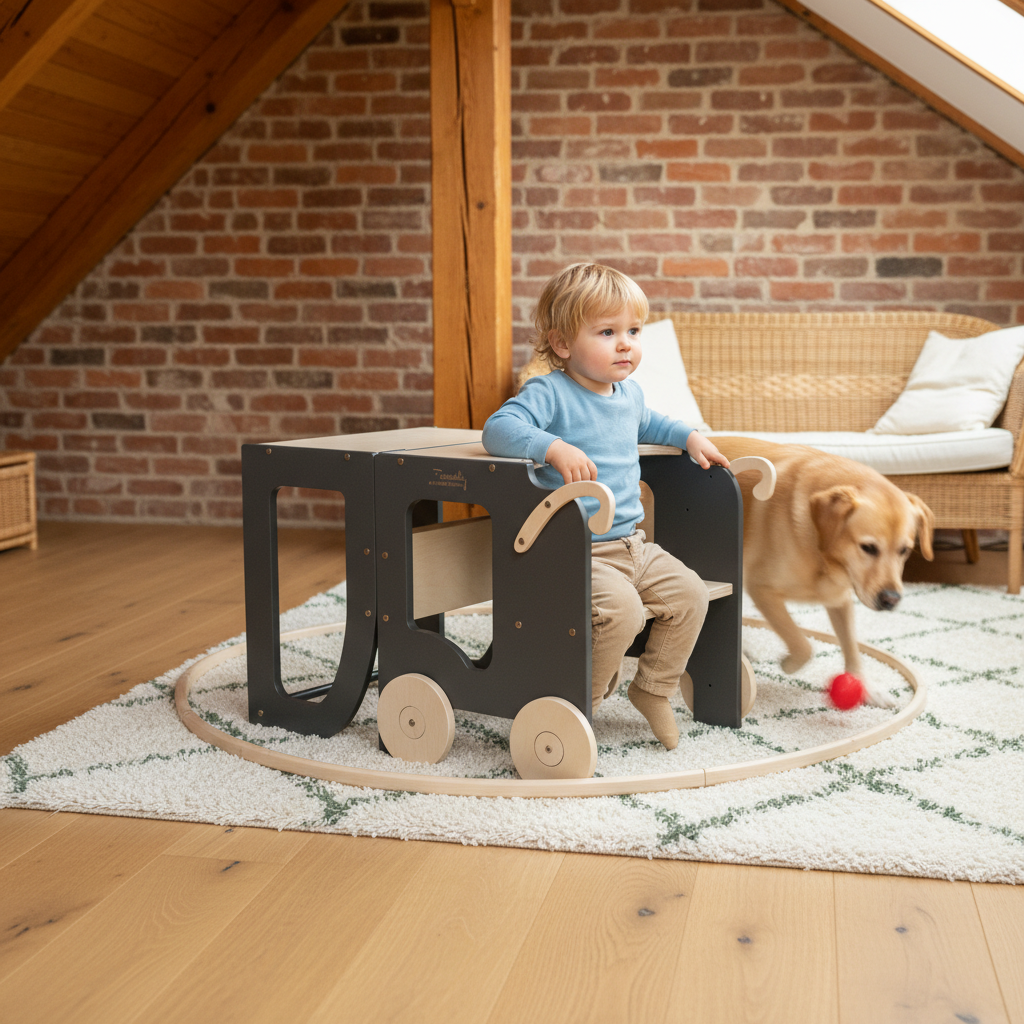Kitchen step stool trolley – image 12