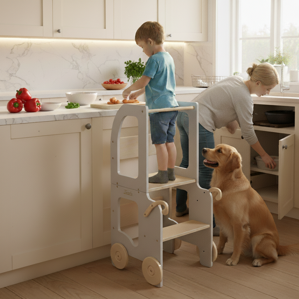 Kitchen step stool trolley – image 13