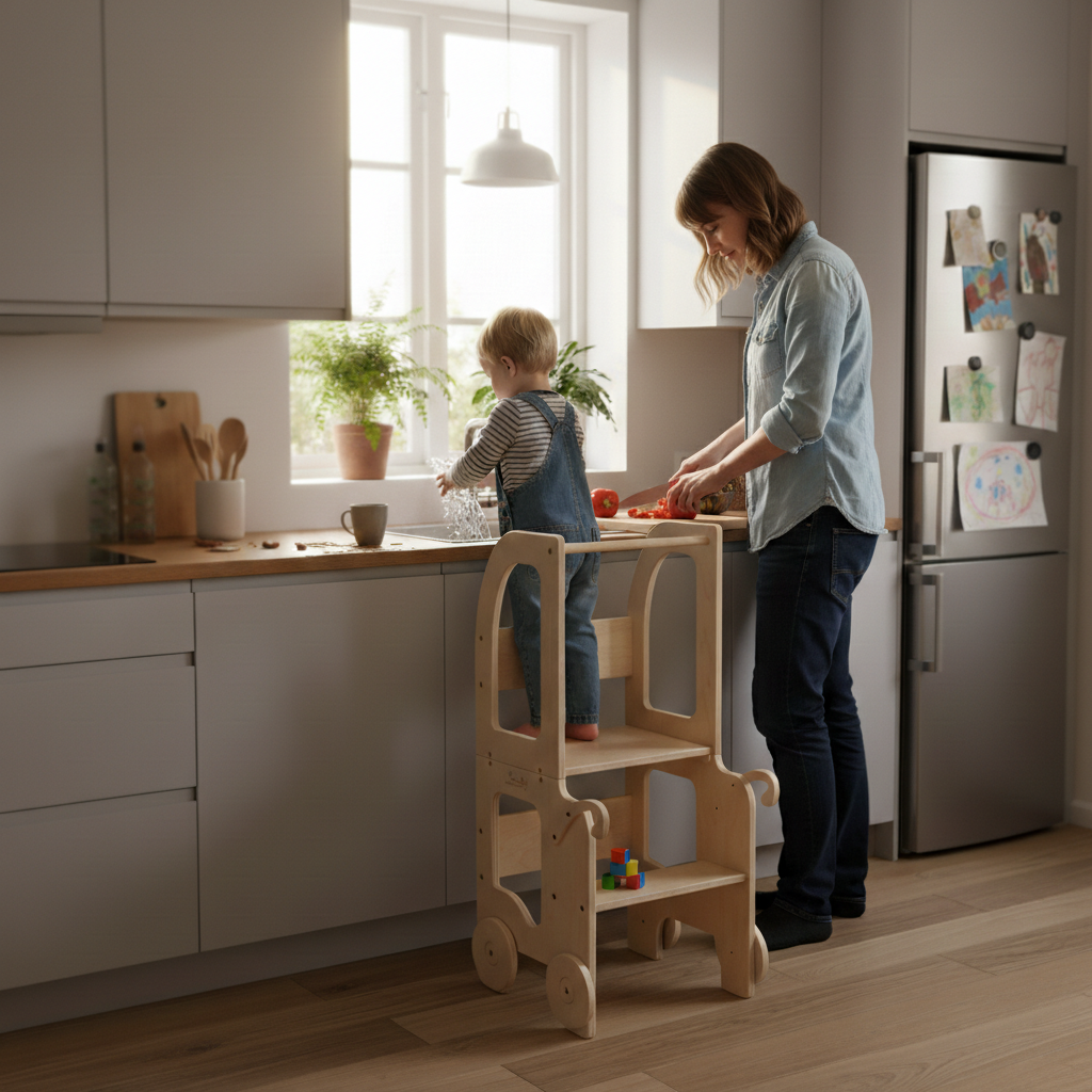 Kitchen step stool trolley – image 16