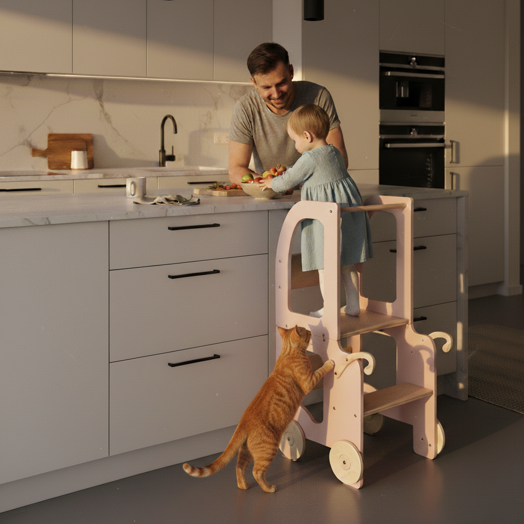 Kitchen step stool trolley – image 8