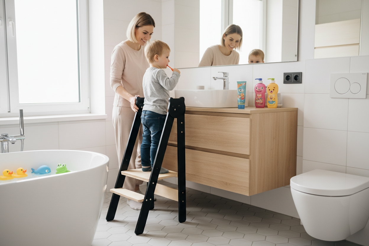 Foldable children's kitchen step stool – image 16