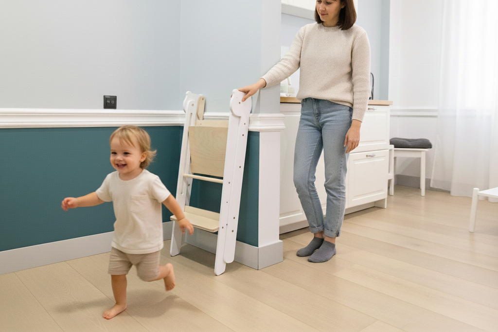 Foldable children's kitchen step stool – image 6