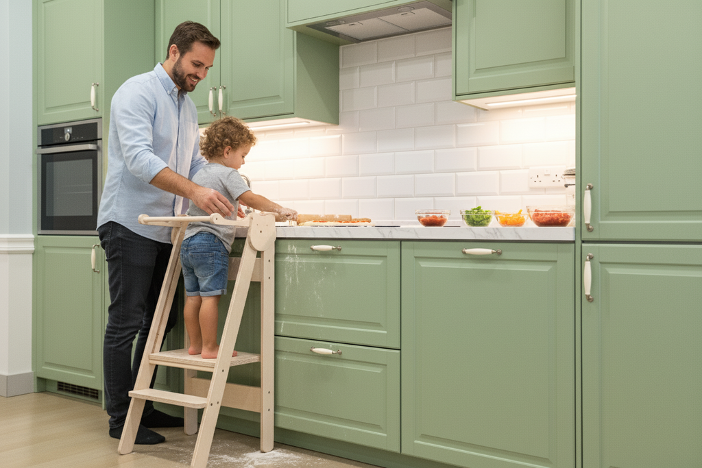 Foldable children's kitchen step stool – image 19