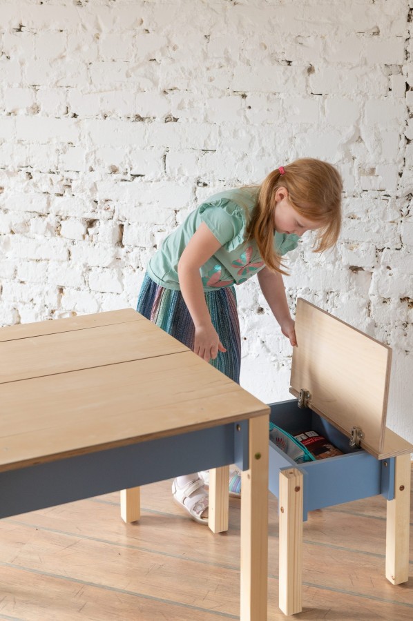 Smart Space-Saving Storage Table & Chair Set