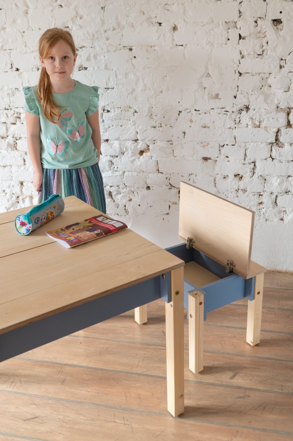 Smart Space-Saving Storage Table & Chair Set
