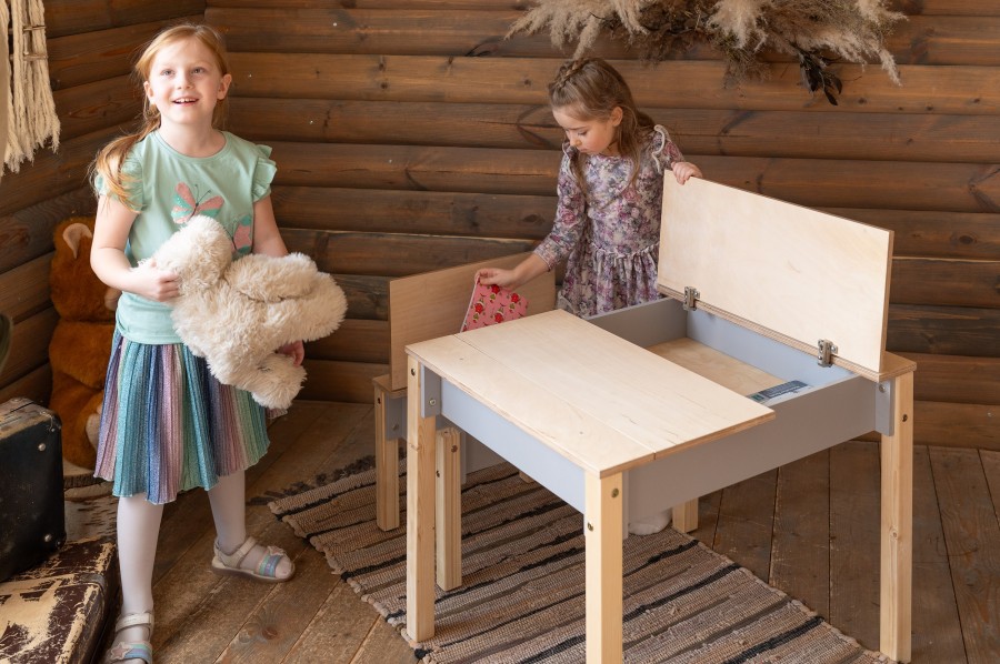 Smart Space-Saving Storage Table & Chair Set