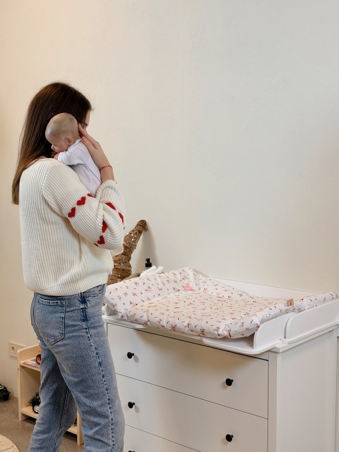 Premium Changing Table Pad with Optional Storage Basket – Waterproof, Non-Slip, Easy-Clean Baby Changing Mat with Organized Diaper Storage